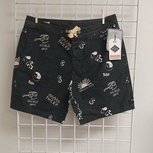 Critical Slide Society Men's Beach Shorts- Wrung Out  Trunk-Phantom